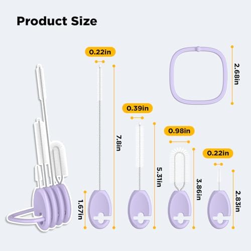 Straw Cleaner Brush Set for Baby Bottles, 4-in-1 - Image 2