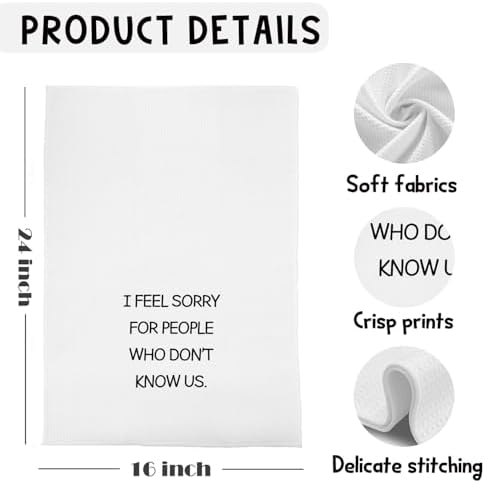 Funny Gifts for Friends Kitchen Towels, Friendship Gifts for Women Friends Dish - Image 5