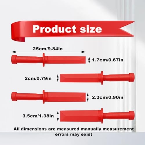 4Pcs Plastic Chisel Scraper, Non-Marring Vehicle Wheel Weight Remover Tool - Image 2