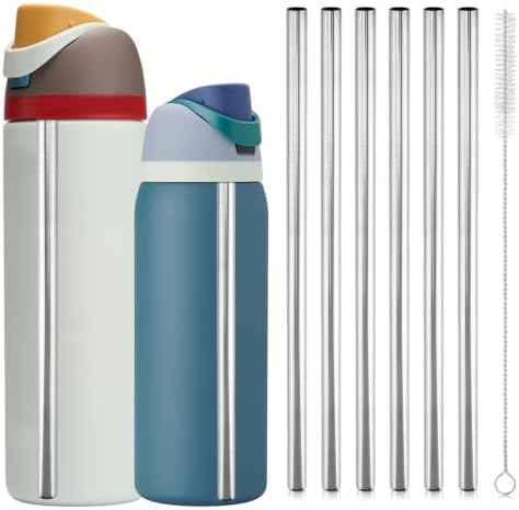 6PCS Metal Straw Replacement for Owala Water Bottle 24 oz 32 oz Accessories by Unknown
