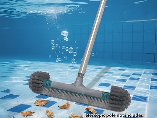 20" Pool Brush with Spherical End Bristles, Heavy Duty Wall & Floor Scrubber - Image 7