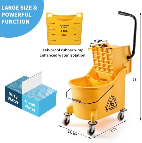 44 QT Commercial Mop Bucket - Image 3