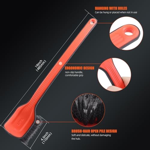 Fender Well Brush, Stiff Synthetic Bristles, Ergonomic Design Handle, Scrub - Image 3