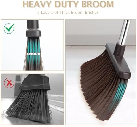 2-Pack Broom and Dustpan Combo Set - Image 3