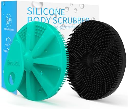 Silicone Body Scrubber, BEAUTAIL Gentle Exfoliating Brush by BEAUTAIL