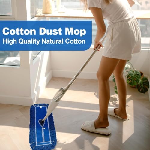 iDeaology - 24-Inch Washable Dust Mop Heads – Full Cloth, Extra Durable - Image 6