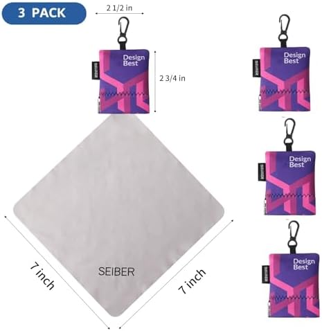 Seiber Microfiber Glasses Cleaning Cloth, Neoprene Pouch - Image 3