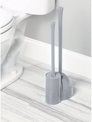 iDesign Compact Toilet Brush and Plunger Set - Image 6