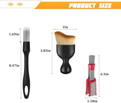 4PCS Car Detailing Brush Kit, Automotive Dusting Cleaning Kit - Image 2