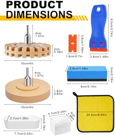 Eraser Wheel, 4 Inch Decal Remover Wheel Kit, Rubber Eraser Wheel - Image 6