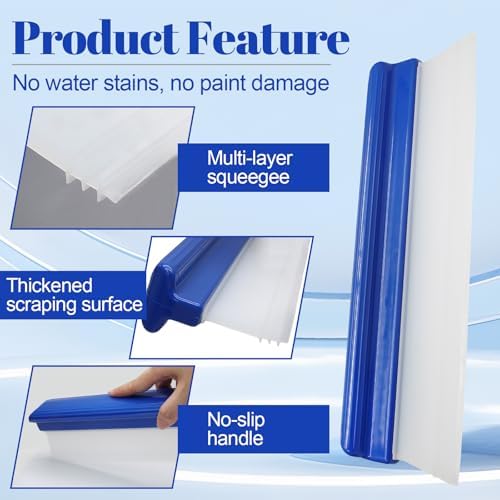 Uenhoy 2 Pack Car Squeegee 12 Inches, Flexible Car Water Scraper - Image 4