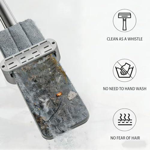 Wet Dry Flat Microfiber Mop for Hardwood Floors - Image 3