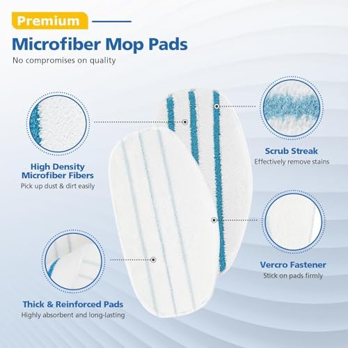 LINNIW 8 Pack Replacement Steam Mop Pads Compatible - Image 2