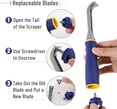 Bates- Carbide Scraper, Three-Edged Tungsten Steel Blade, Paint Scraper Tool - Image 5
