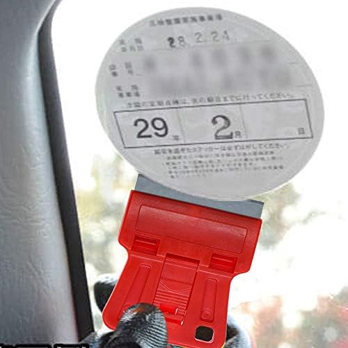 Mini Plastic Razor Blade Scraper High Visibility Red Window Paint Scraper - Image 4
