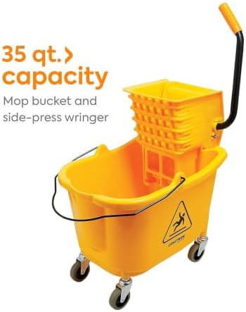 Coastwide Professional Bucket & Side-Press Wringer, 35 Qt - Image 2