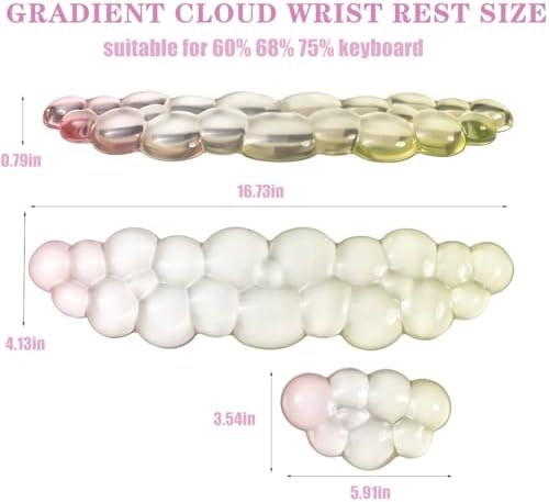 Gel Keyboard and Mouse Wrist Rest, Cloud Wrist Pad - Image 4