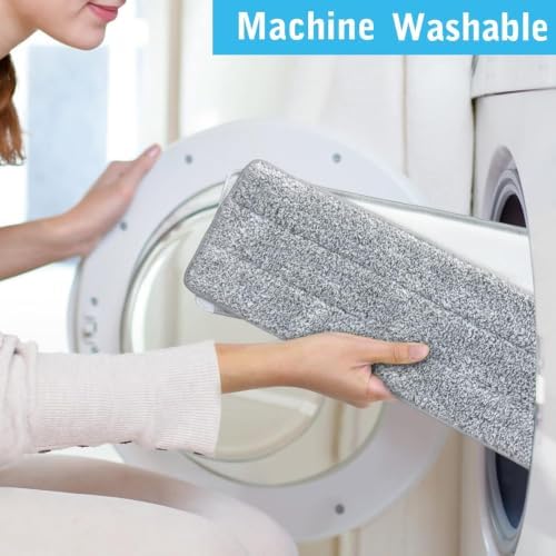 24 in Mop Pad Refills 5 Pack, Washable Microfiber Pads - Image 6