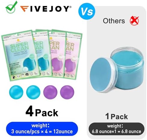 FiveJoy Car Cleaning Gels, Dust Cleaning Mud - Image 3