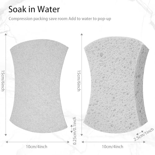 6 Pack Non-Scratch Cellulose Scrub Sponge, Cellulose Sponges, Heavy Duty - Image 4