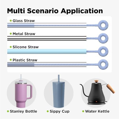 Silicone Straw Cleaner Brush, Fits 6mm & 9mm Straws - Image 6