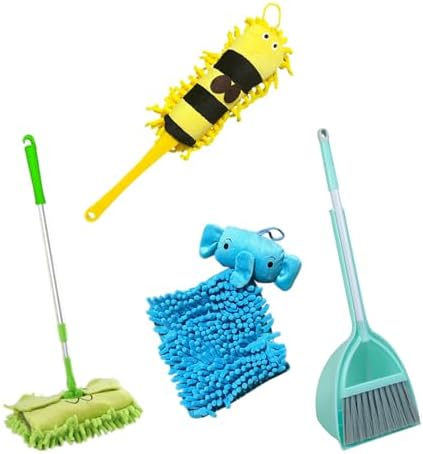 Kid's Housekeeping Cleaning Tools Set-Kids Cleaning Set 5 Piece -Pretend Play by HOMEIMPROVEMENT
