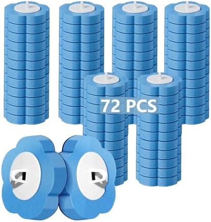72 PCS Toilet Brush Refills, Toilet Cleaner Refill Pads Disposable Toilet by Ucaimao