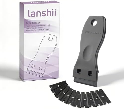 Plastic Razor Scraper with 10pcs Double Edged Plastic Blades by Unknown