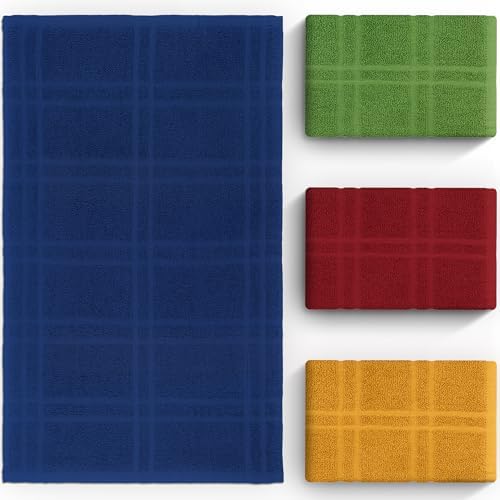 DecorRack Large Kitchen Towels, 100% Cotton, Plaid Rags, 15 x 25 - Image 5