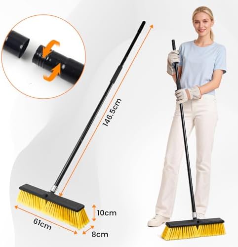 2 Pack 24-Inch Outdoor Push Brooms - Image 6