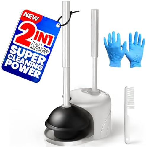 4in1 Toilet Plunger and Brush Set by Unknown