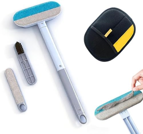 4 in 1 Pet Hair Remover with Glove, 17.7" Extra Long Handle Reusable Lint Brush by Unknown