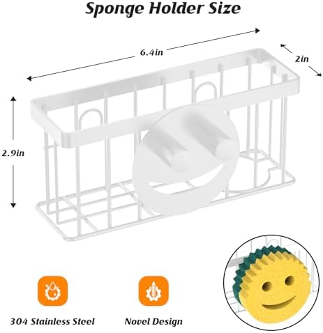 Sponge Holder Smiley Face, Sink Organizer - Image 2