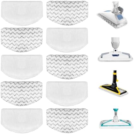 10 Pack Washable Steam Mop Pads by APRIL-FLOWER