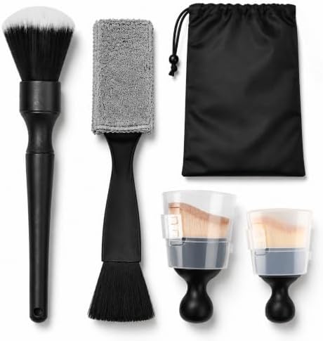4-Piece Car Detailing Brush Set, Soft Bristle Interior Cleaner Brushes by Unknown