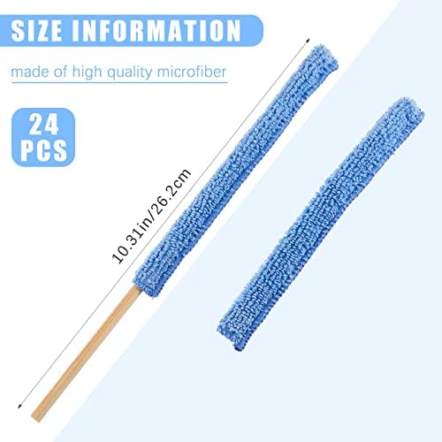 Honeydak 24 Pcs Microfiber Detail Duster Sticks Mini Crevice Cleaning Tools - Image 2