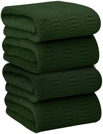 JML Microfiber Bath Towels Set of 4, Olive-Green by JML