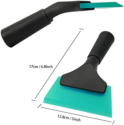 FOSHIO Small Squeegee with 5 Inch Light Blue Rubber Blade Mini Wiper Window - Image 4