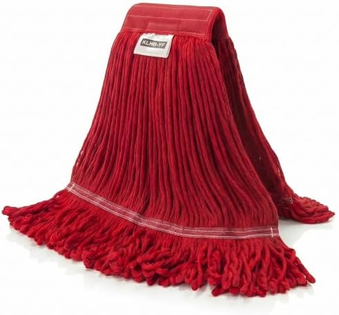 1 Pack 20.5 oz Cotton String Mop Head, Heavy Duty Red Replacement Mop Refill by KLHB-YF