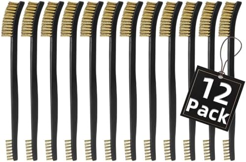 12 Pack Miaozhun Double-Ended Gun Cleaning Brush, 7 Inch Brass Bristle Brushes by Miaozhun