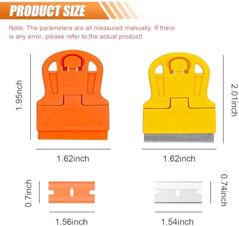 ZIMISI 2PCS Razor Blade Scraper Tool Set, Mini Car Paint Remover - Image 2