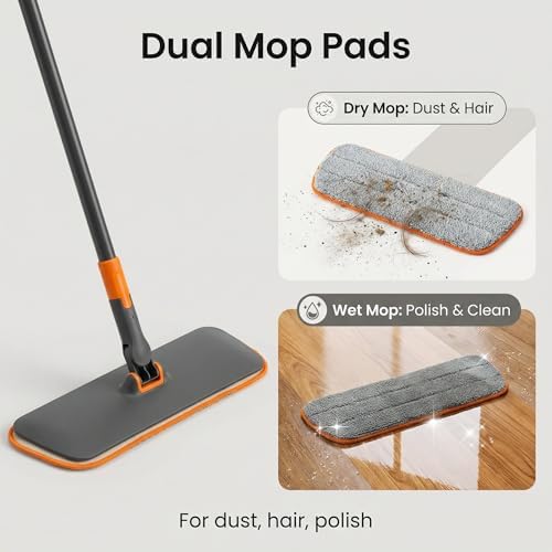CLEANHOME 2-in-1 Wet Dry Flat Microfiber Mop - Image 3