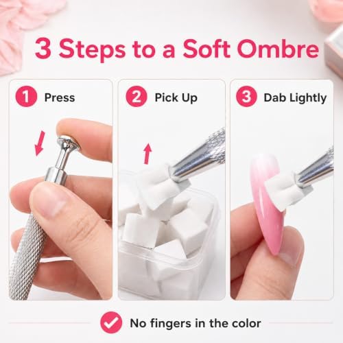 Beetles 150Pcs Nail Sponges for Ombre - Image 5