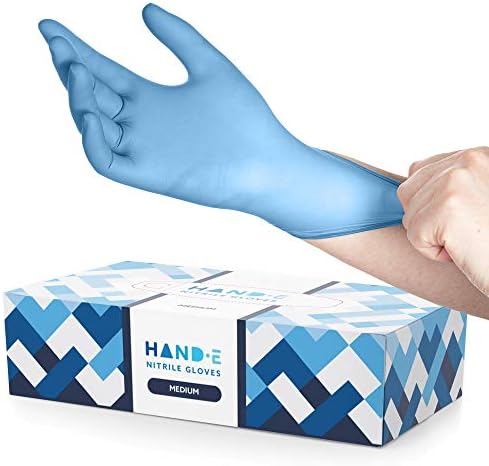 Hand-E Touch Blue Nitrile Disposable Gloves by Hand-E