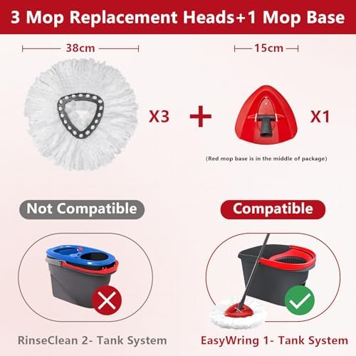 Easywring 1-Tank System, Mop Replacement Heads - Image 2