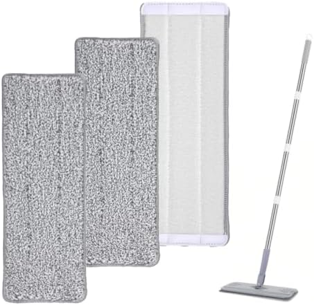 3 Pack 13" X 4.9" Microfiber Mop Replacement Pads, Universal Flat Mop Pads by Unknown