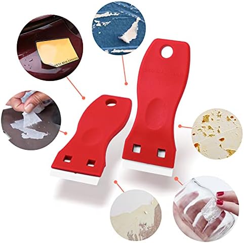 FOSHIO 2PCS Plastic Razor Blade Scraper Tool and 100PCS Plastic Blades - Image 5