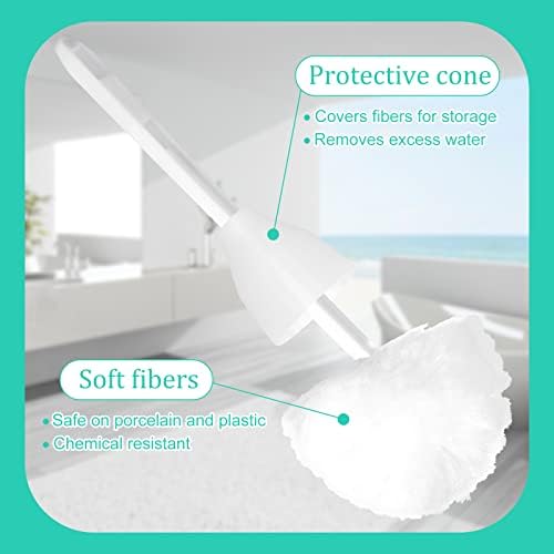 Eaasty 12 Pcs Toilet Bowl Mop Soft Swab - Image 3
