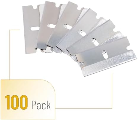 Bates Single Edge Razor Blades, 100 Pack, Straight Edge, Scraper Blades - Image 2