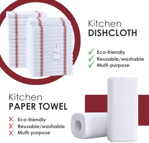 Avalon Kitchen Dish Towels, Cotton Kitchen Towels, 30 Pack - Image 2